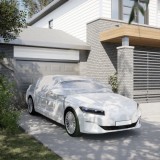 vidaXL Husă auto parțială, cu c&acirc;rlige, argintiu, M 4008933