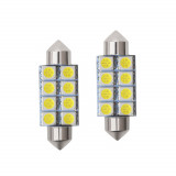 Set 2 x Becuri auto 8LED SMD, Canbus, 10W/set, 6000K, 39mm