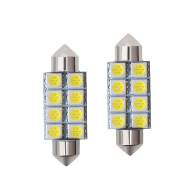 Set 2 x Becuri auto 8LED SMD, Canbus, 10W/set, 6000K, 39mm foto