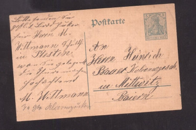 Germany - Postal History Rare Old postcard postal stationery Bayern D.450 foto