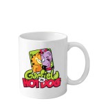Cana din ceramica haioasa desene animate vechi, 330 ml, alba, tematica Garfield