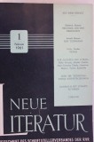 Neue Literatur. Zeitschrift des Schriftstellerverbandes der Sozialistischen Republik Rum&auml;niens. 12. Jg., Heft 1, 1961