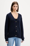 Tommy Jeans cardigan din bumbac culoarea bleumarin, light, DW0DW21681