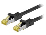 Patch Cord Negru S/FTP Cat6a 0.25m LSZH, Goobay