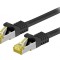 Patch Cord Negru S/FTP Cat6a 0.25m LSZH