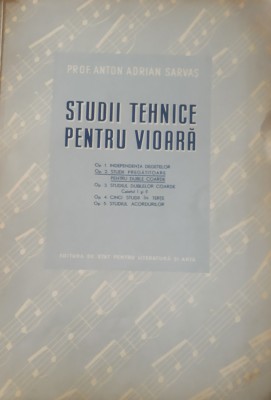 Studii tehnice pentru vioara, Anton Adrian Sarvas foto