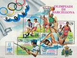 Timbre San Marino 1992, Sport &amp; Jocuri Olimpice, Colita MNH, Colectie, Tema Olimpica, Filatelie San Marino, Emisiune 1992