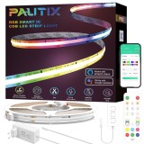Cumpara ieftin Banda LED COB RGB Smart IC, PAUTIX, 10M, 24V, Adresabila, WiFi, Alexa/Google, Controller si Sursa Incluse