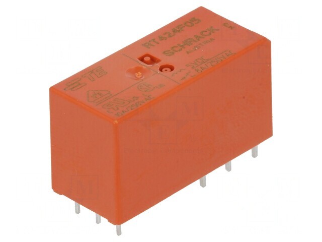 Releu electromagnetic DPDT 5VDC 8A PCB