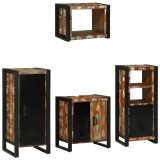 VidaXL Set de mobilier pentru baie cu raft 4 pcs Lemn recuperat solid
