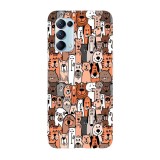 Husa compatibila cu Oppo A77 model Cartoon pets, Silicon, TPU, Viceversa, Transparent, Carcasa