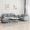 vidaXL Set de canapele cu perne, 3 piese, gri deschis, textil 3201858