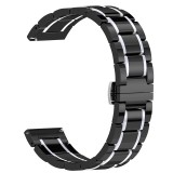 Curea ceramica, compatibila Huawei Watch GT 2 46mm, telescoape Quick Release, 22mm, Negru/Argintiu, Very Dream
