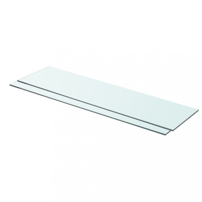 Gossi rafturi, 2 buc., 80 x 20 cm, panouri sticla transparenta