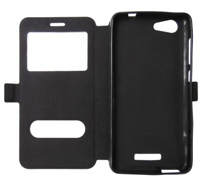 Husa tip carte cu stand neagra (cu decupaje frontale) pentru Allview P8 Energy Mini foto