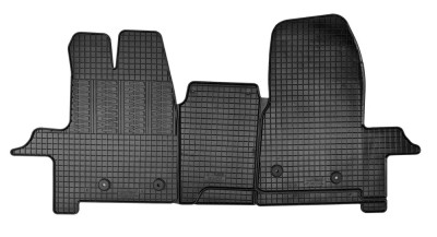 Set covorase auto din cauciuc Ford Transit 2015- 3 locuri, [randul 1] Comercial; Ford Custom Tourneo 2018- , 3 locuri; Ford Custom Tourneo Kombi [rand foto