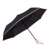 Umbrela telescopica, neagra cu margine roz, deschidere si inchidere automata, diametru 102cm, SUSINO