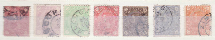 Romania 1890\91 cifra an 4 colturi ( 4 )