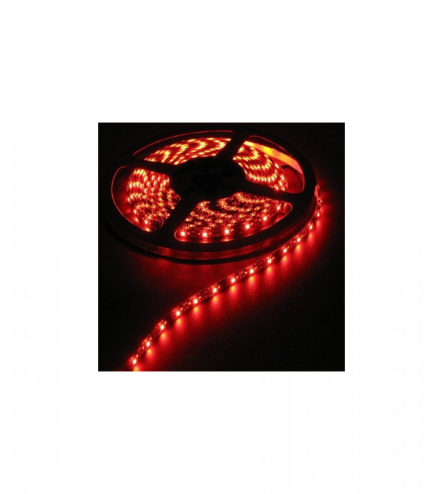 12V IP65 Led Strip 60LED/M SMD5050 Rosu-Lungime 3 Metri