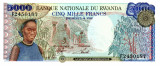 Rwanda 5000 Francs 1988 UNC, semnatura Habimana-Ruzindana, clasor A1