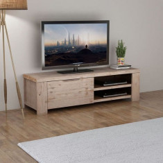 vidaXL Comoda TV din lemn masiv de salcam ?lefuit 140x38x40 cm foto