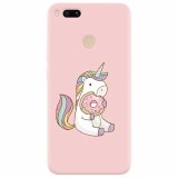 Husa silicon pentru Xiaomi Mi A1, Unicorn Donuts