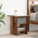 vidaXL Noptieră cu sertar Lemn vechi 41 x 40 x 45 cm Lemn compozit 8000448