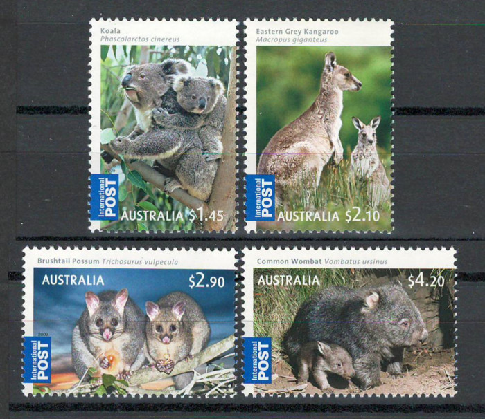 Australia 2009 Mi 3224/27 MNH, nestampilat - Animale salbatice si puii lor