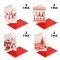 Set Felicitări Crăciun, Gnome, Glitter și Folie Roșie, 12x17 cm, 12 Bucăți, Plicuri Incluse