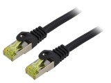 Cablul Patch S/FTP 6a 1,5m LSZH Negru 27AWG