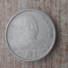 Nigeria one naira 1991