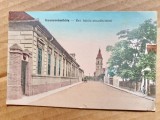 H488-I- Vedere veche Kunszentmiklos- Scoala- Ungaria 1915 carte postala trimisa Szeged marimi: 15/9 cm.