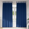 Perdele opace 2 pcs Albastru &icirc;nchis 225 x 140 cm Poliester