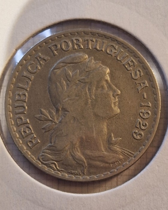 60 Portugal, Portugalia, 1 Escudo 1929, KM#578