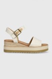 Toms sandale Diana femei, culoarea bej, toc pana