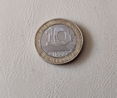 Franța - 10 francs / franci (1991) monedă s374 foto