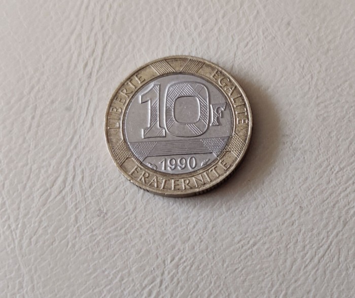 Franța - 10 francs / franci (1991) monedă s374