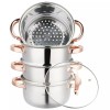 Set de 5 piese, oala pentru fiert cu abur, inox, diametru 18 cm, capacitate 2.5 litri, Klausberg