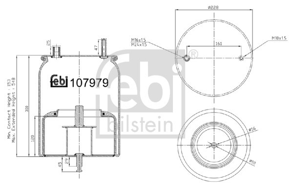 FEBI BILSTEIN 107979 Burduf, suspensie pneumatica