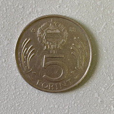 Moneda 5 FORINT - 1989 - Ungaria - KM 635 (235)