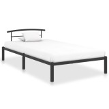 VidaXL Cadru de pat, negru, 90 x 200 cm, metal