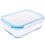 Caserolă Sticlă, 1L, Capac Plastic, Potrivită Pentru Cuptor Cu Microunde și Mașina de Spălat Vase, Oem