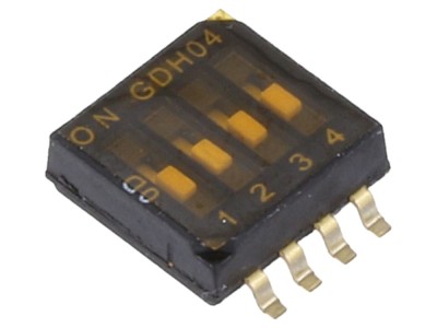 Comutator DIP-SWITCH 4 secțiuni SMT foto