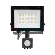 Proiector Slim LED SMD V4 Novelite 30W cu Senzor Miscare, Lumina Rece 6500K, IP65, 143x187x54mm, Ideal Iluminat Exterior Securitate Eficient