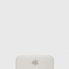 Armani Exchange portofel femei, culoarea alb