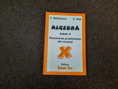 ALGEBRA CLASA A X A REZOLVAREA PROBLEMELOR DIN MANUAL C NASTASESCU C NITA foto