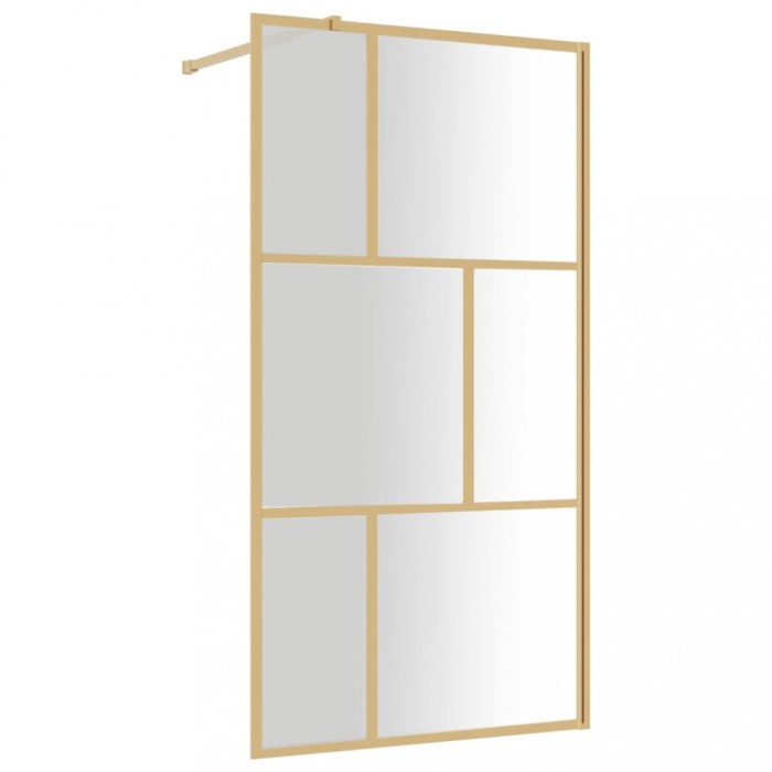 Paravan de dus walk-in auriu 115x195 cm sticla ESG transparenta