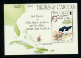 TURKS AND CAICOS 1985 FAUNA PASARI AUDUBON, Nestampilat