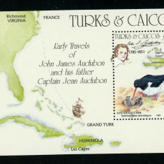 TURKS AND CAICOS 1985 FAUNA PASARI AUDUBON