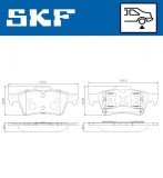 Set placute frana spate SKF VKBP90178